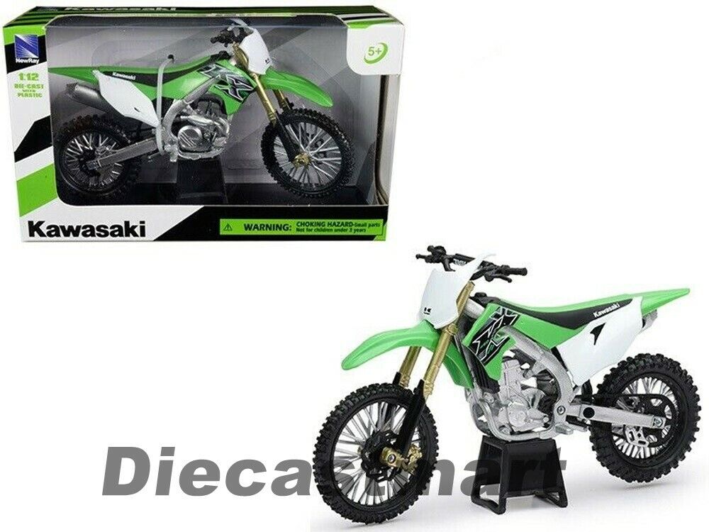 New Ray 1:12 2019 Kawaski 450f Motorcycle Dirt Bike Green Diecast Model 58103