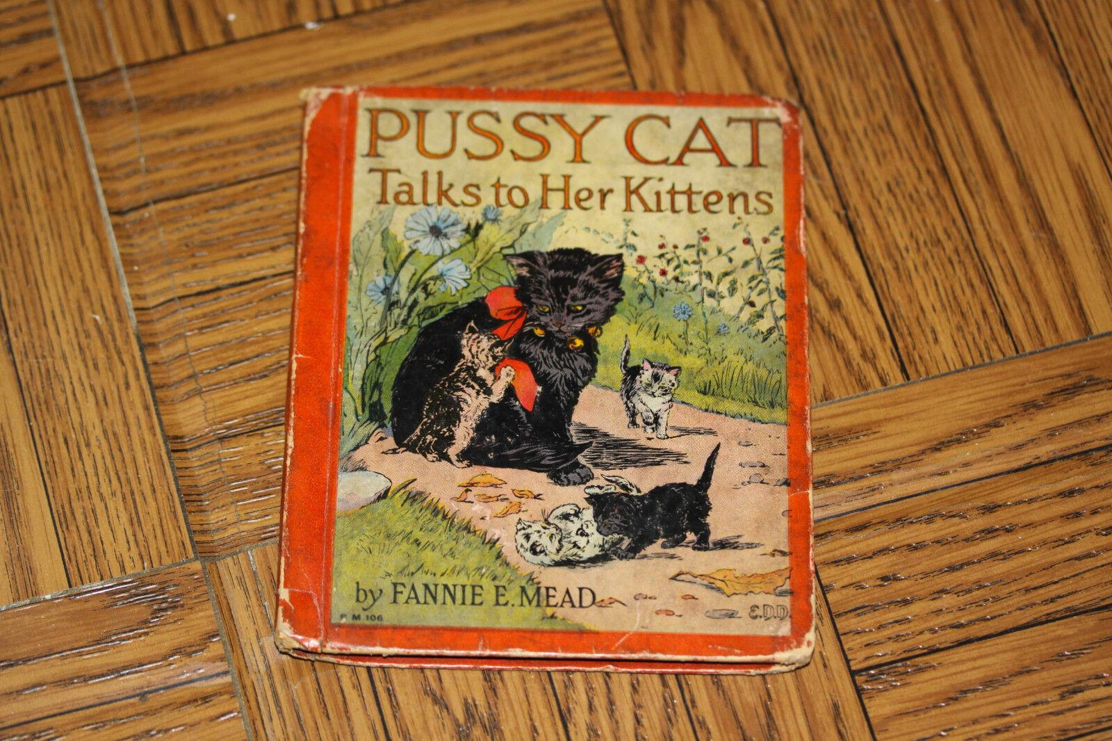 1934 Pussy Cat Talks To Her Kittens By Fannie E Mead Vintage Children's Book