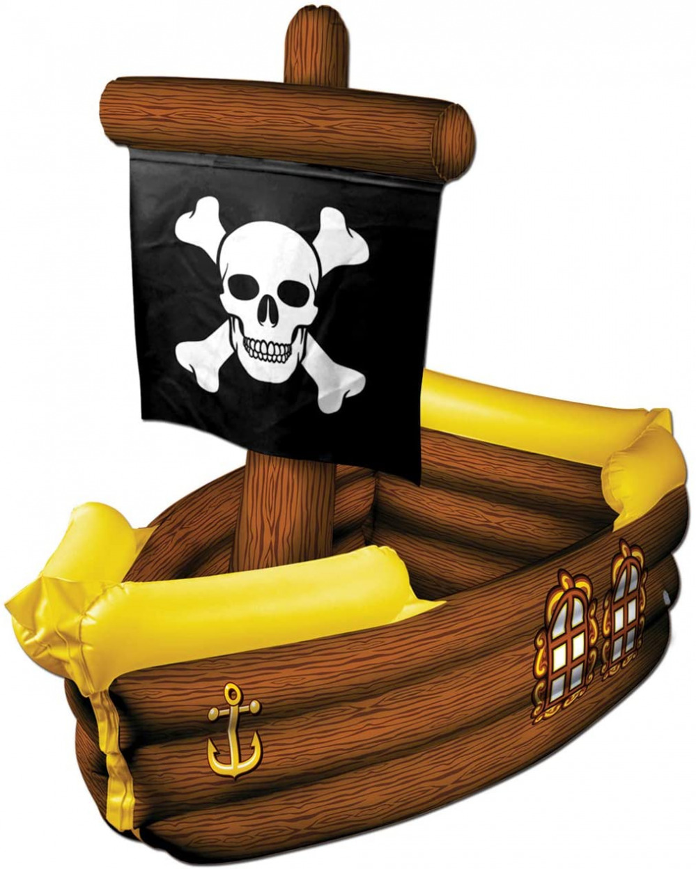 Inflatable Pirate Ship Cooler (holds Apprx 72 1 Count (pack Of 1) Multicolor