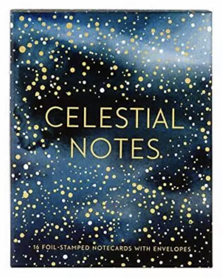 New Sealed Celestial Notes By 16 Foil Stamped Cards Watercolor Artwork Yao Cheng