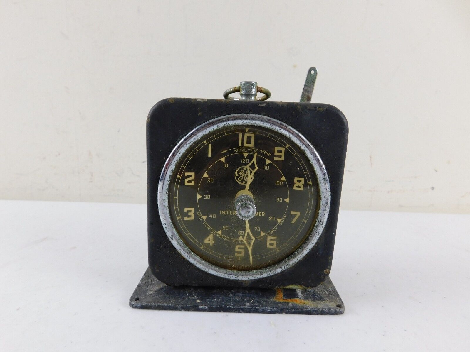 Vintage Ge General Electric Medical X-ray Interval Timer Wind-up Radiology Clock