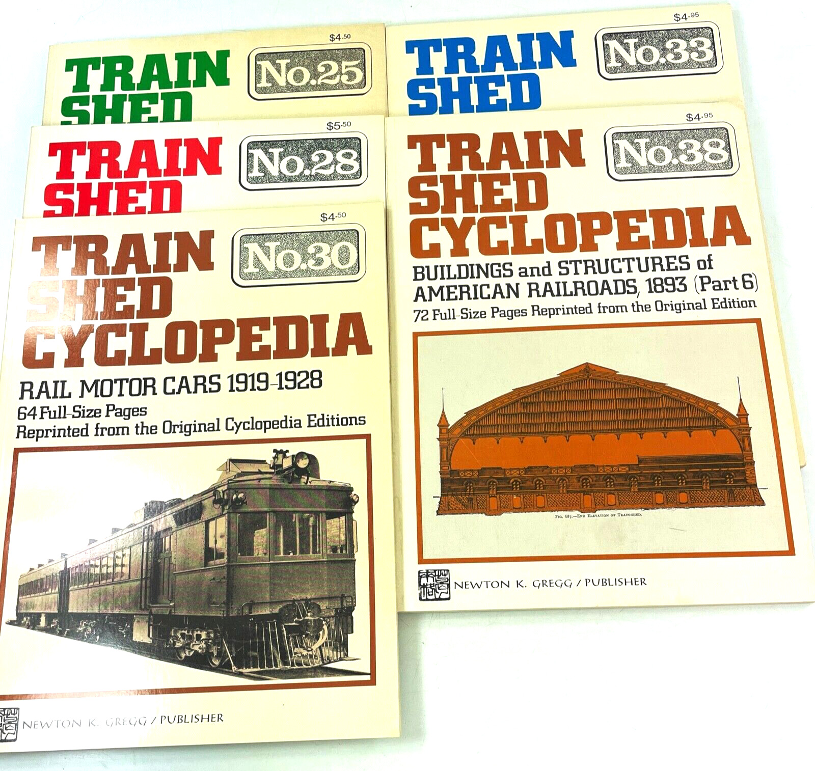 5 Nos “train Shed Cyclopedia” (nos. 25,28,30,33&38) Lot