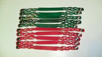 #brt Lot Of 10 Twisted Leather  Bracelet Blanks W/snap Choice Of Color