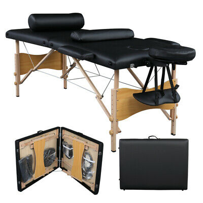 Portable Fold 84"l Massage Table Facial Spa Bed With 2 Pillows+cradle+hanger