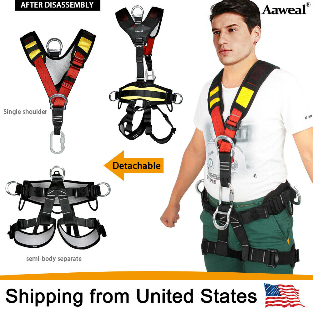Pro Tree Carving Rock Climbing Harness Equip Gear Rappel Rescue Safety Seat Belt