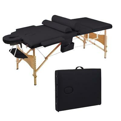 3 Fold 84"massage Table Chair Facial Bed Portable W/2 Bolster+pouch+hanger