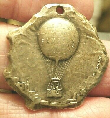 1908 Balloon Pampero Lost With American Eduardo Newbery Silver Medal S-549